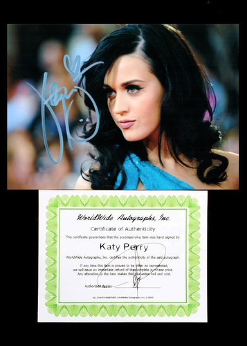 Katy Perry Autógrafo En Foto 5x7