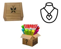 Comprar Caja Misteriosa Sorpresa Alhajero De Madera + Dije Sorpresa