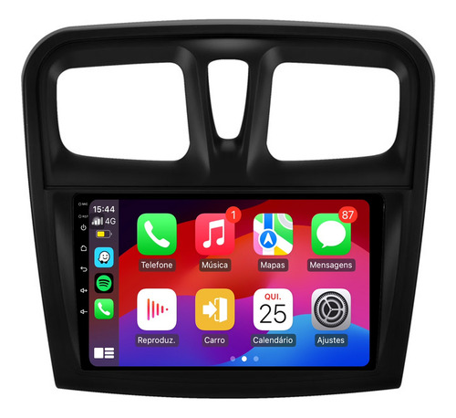 Multimidia Logan 15/19 9p Android 14 Carplay 4gb 64gb