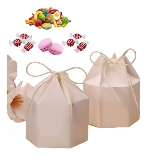 Cajas De Embalaje De Papel Kraft De 100 Piezas Dulces Regalo