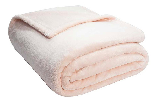 Cobertor Manta Velour Microfibra Casal 2,20mx1,80m 300g Rose