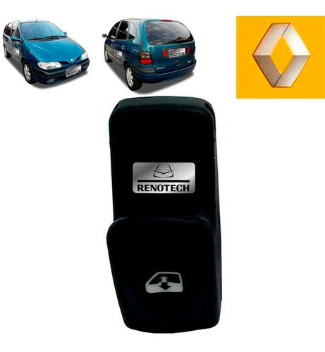 Imagem 1 de 10 de 7700307605 Botão Do Vidro Elétrico Automático 5 Pinos Scenic