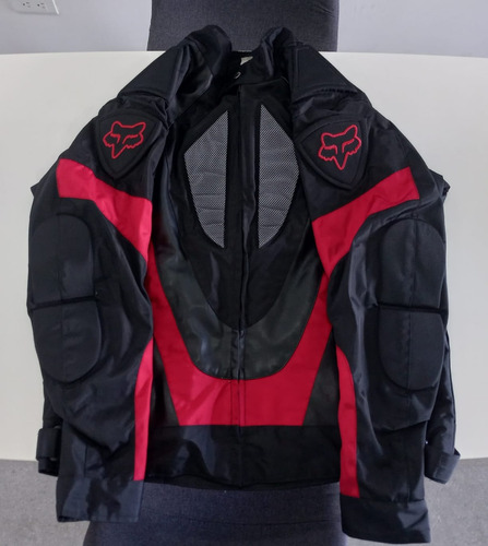 Chaqueta De Protección Para Moto En Lona, Fox, Negra