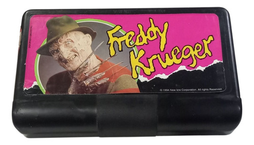 Cartuchera Freddy Krueger Jocsa Año 1994 Plástico Rígido Negro Plastico (Usado)