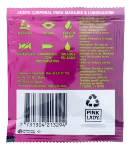 Gel Lubricante Calor Hot Aceite Intimo Comestible Corporal Frutos Del Bosque