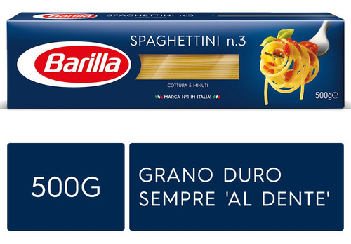 Macarrão Grano Duro Spaghettini N.3 Barilla 500g