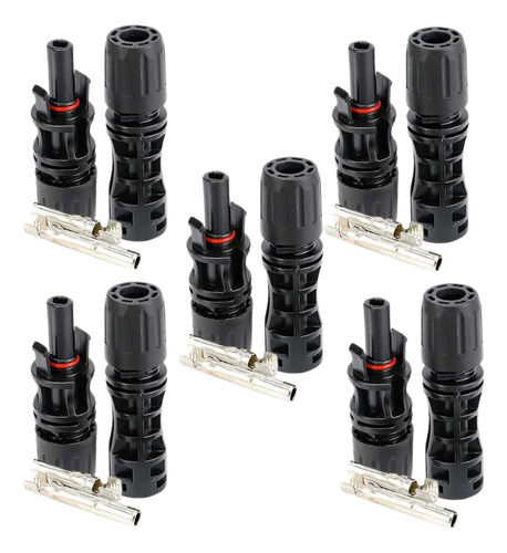 Conector Mc4 P/ Painel Cabo Solar 4 A 6mm 30a - 5 Pares
