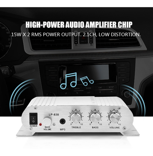 Amplificador De Potencia De Audio Doméstico Mini Hifi 2.1 Pa