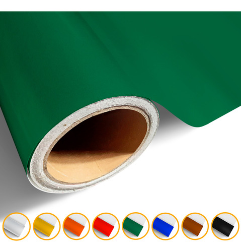 Rolo Vinil Refletivo Grau Comercial Amarelo 2 M X 1,24 M Cor Verde