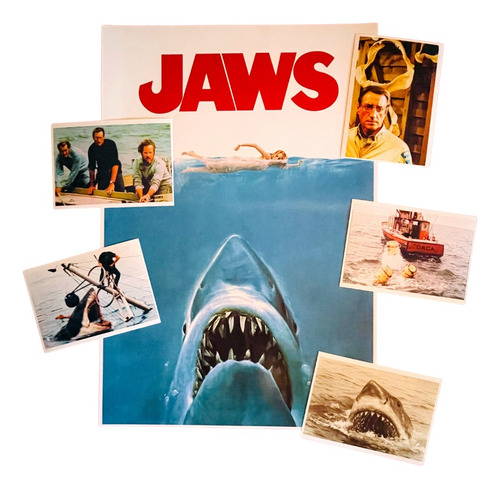 Poster - Jaws  48x33 Cms + 5 Postcards De 10x15 Cms