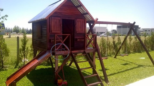 Casita Tipo Cabaña - Modelo Cuadrada - Fabricada En Madera