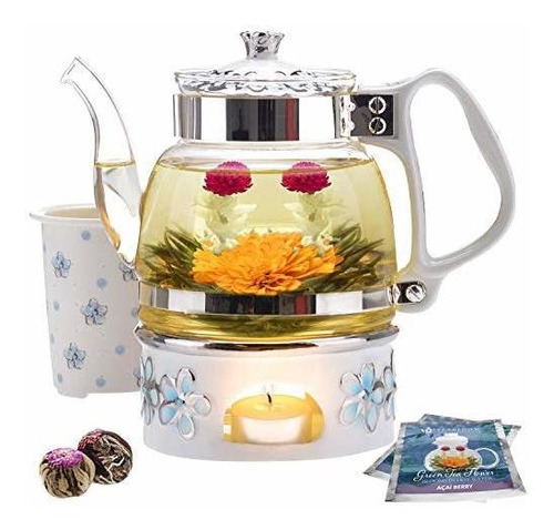 Set De Té Florido Princesa De Mónaco