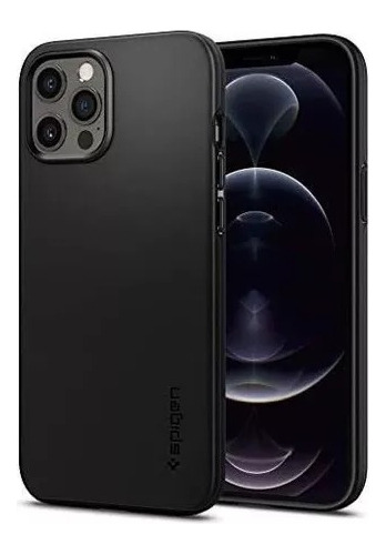 Funda Para iPhone 12 Pro Max Spigen Thin Fit Black