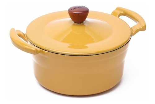 Olla Cacerola Premium Hierro Fund. Esmaltado Lafont 3.3 Lts Color Amarillo