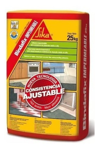 Adhesivo Impermeable P/ceramicos Sika Bindafix 25kg - Ynter