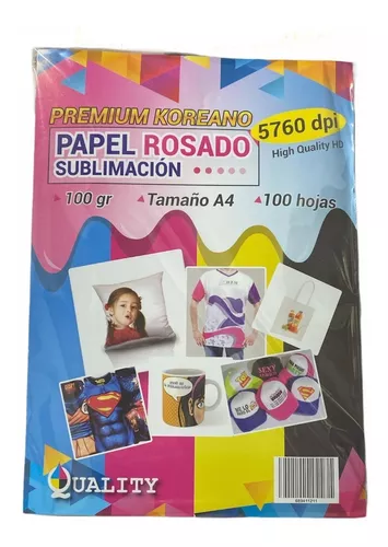 Papel Sublimacion A4 Calidad Koreana - X 100 Und