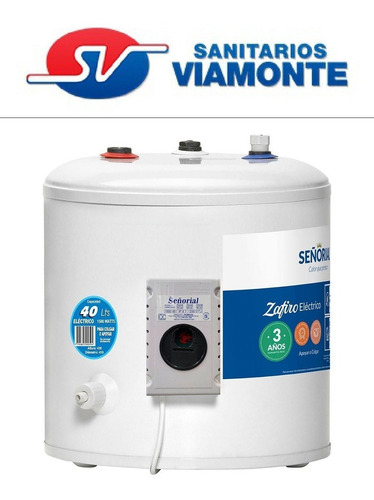 Imagen 2 de 2 de Termo Electrico Señorial Linea Zafiro 40 Litros Carga Superi