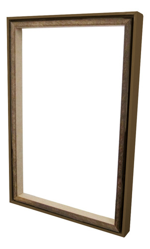 01 Moldura Canaleta Flutuante Madeira 30x40cm Com Chassis