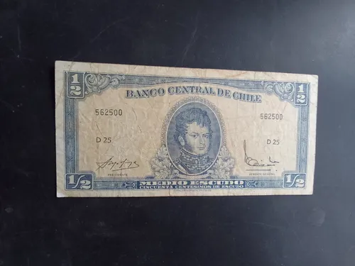 comprar Billete Chile 1\u002F2 Escudo Molina Ibáñez Serie D 25 Vf