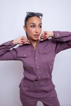 Comprar Mameluco Mujer Namato Indumentaria Cinto Gabardina Botones Verde Oscuro 2