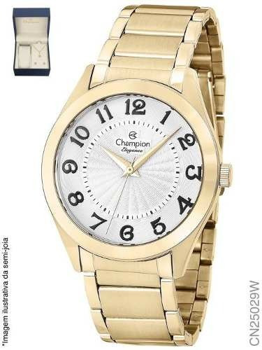 Relogio Feminino Champion Elegance Cn25029w Original