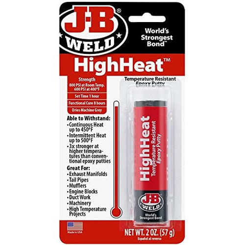 J-b Weld 8297 Highheat 550 Grado Epoxy Putty Stick - 2 Oz