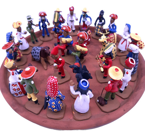 Estátua Folia De Reis Miniatura - Escultura Cerâmica Caruaru