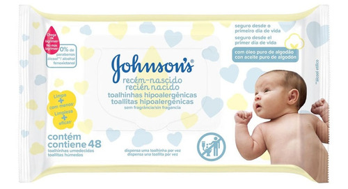 Toallas Húmedas Johnson´s Baby Rn Sin Perfume X 48 Un