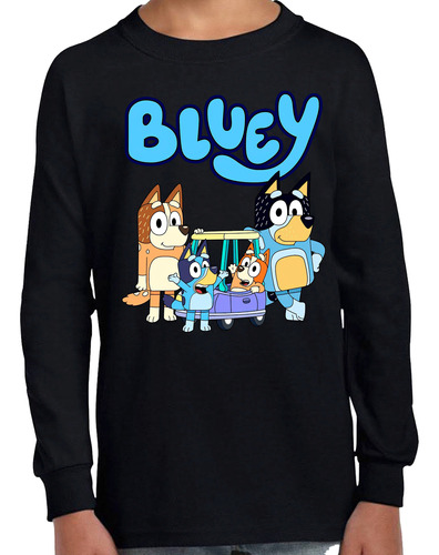 Remera Camiseta Adulto Manga Larga Bluey Bingo 4  Diseños