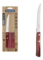 Comprar Kit 12 Faca Churrasco Polywood Cabo Vermelho 21cm Buffet 475