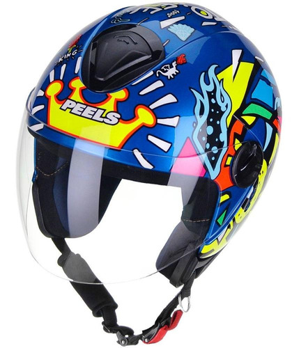 Capacete Aberto Peels Freeway King Azul Metalizado Tamanho do capacete 60