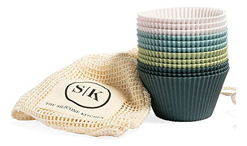Taza De Silicona Reutilizable Para Hornear Paquete De 12