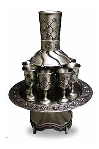 Fuente De Vino Kidush De 8 Tazas Legacy Judaica, 14 1-2 H, P