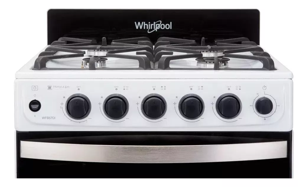 Cocina Whirlpool Multigas 56 Cm Blanca Color Blanco