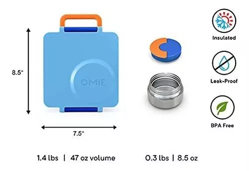 OmieBox Bento - Fiambrera con termo aislante para niños.