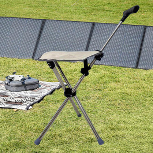 Asiento De Caña Plegable, Bastón Con Taburetes, Silla