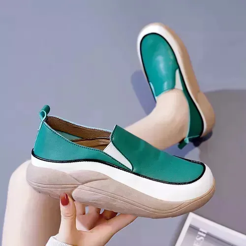 Zapatos Ortopédicos Cómodos De Cuero Suave Para Mujer