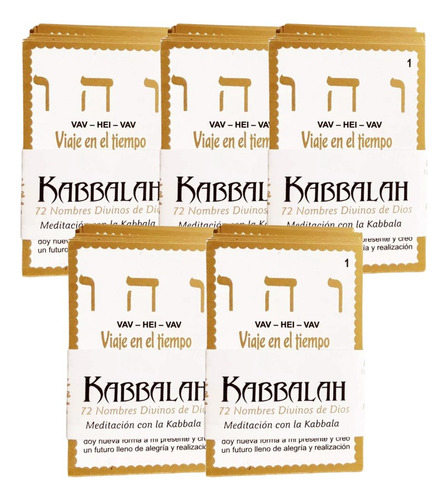 5 Sets Cartas Kabbalah 72 Nombres Divinos Para Meditación