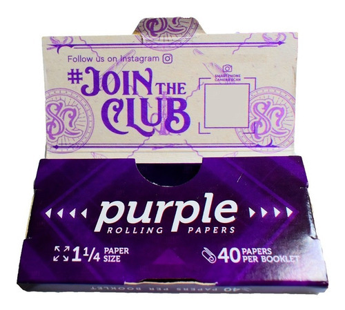 Papel Para Armar Sativa Club Celulosa Color Violeta