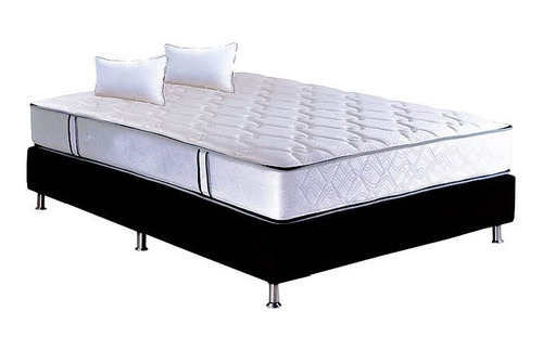 Colchon Semianatomico + Base Cama + 2 Almohadas 120x190 