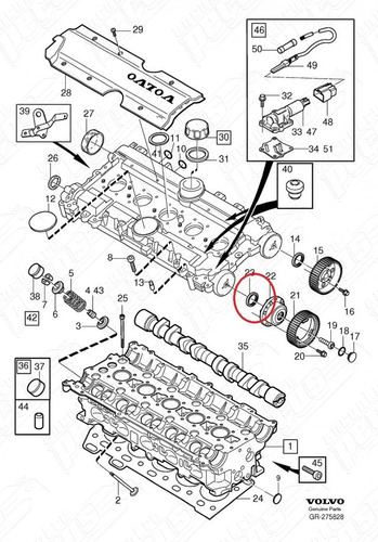 Retentor Eixo Admissão Volvo V40 1.8 16v 1998-1999 Original