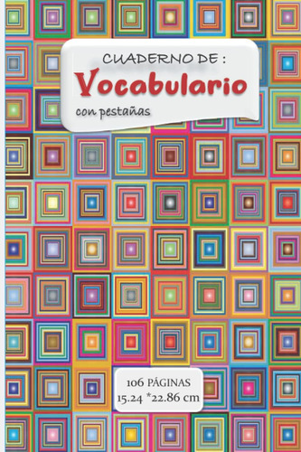 Libro: Cuaderno Vocabulario Con Pestañas: Libreta De Vocabul