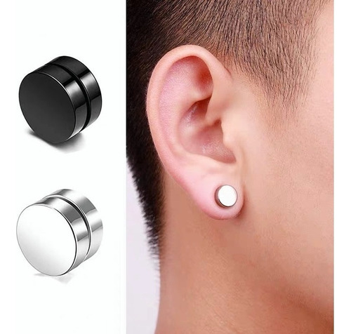 6 Pares Aretes Hombre Piercing Falso Mujer Imán Circón