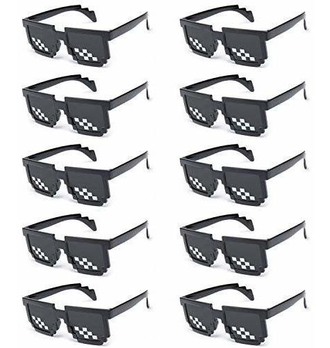 Lentes De Sol - 10 Pieces Thug Life Party Sunglasses Pixelat