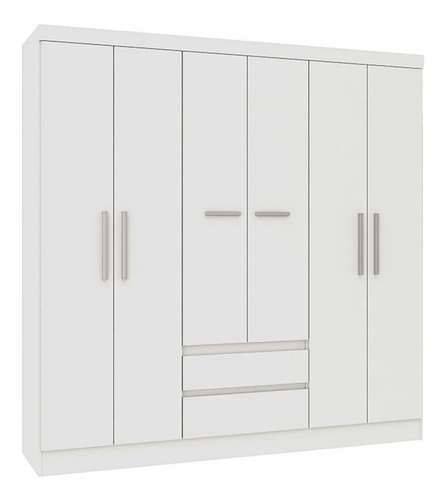 Imagen 1 de 2 de Ropero La Cueva Muebles Premium color blanco de mdp, fibrofácil con 6 puertas batientes