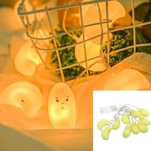 Luminária Cordão Led Lua 1,8m Decoração Luz Quarto Bebê Estrutura Amarelo