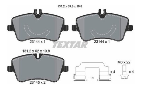 Pastilhas De Freio Diant. Mercedes C180 1.8 2002-2008 W203