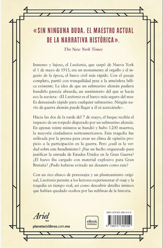 Lusitania. El Hundimiento Que Cambió El Rumbo De La Historia, De Larson, Erik W.. Editorial Ariel, Tapa Blanda, Edición 01 En Español, 2023