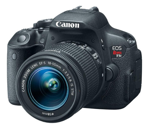  Canon EOS Rebel Kit T5i + lente 18-55mm IS STM DSLR color  negro
