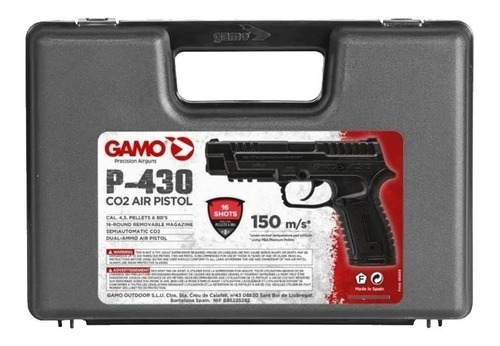 Pistola Gamo P-430 Co2 Dual Fuel 16 Tiros + Láser Rojo